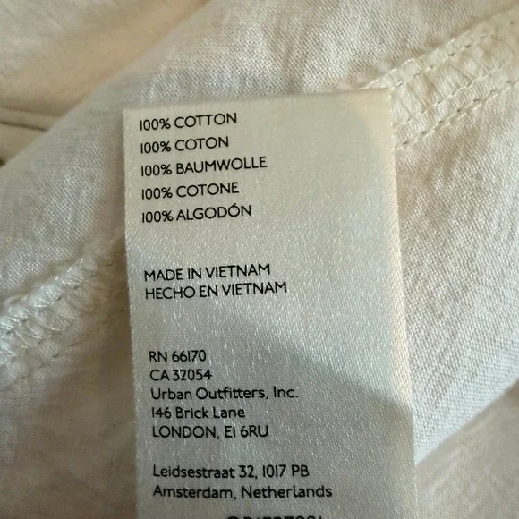 We The Free People Marten Cotton Oxford Top in White Size Small - Picture 7 of 16